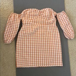 Off the shoulder Plaide Summer Dress